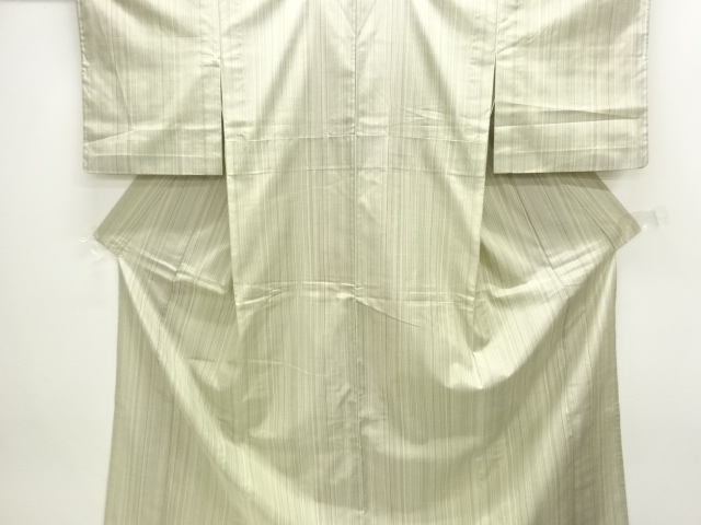 縞模様織り出し本塩沢単衣着物